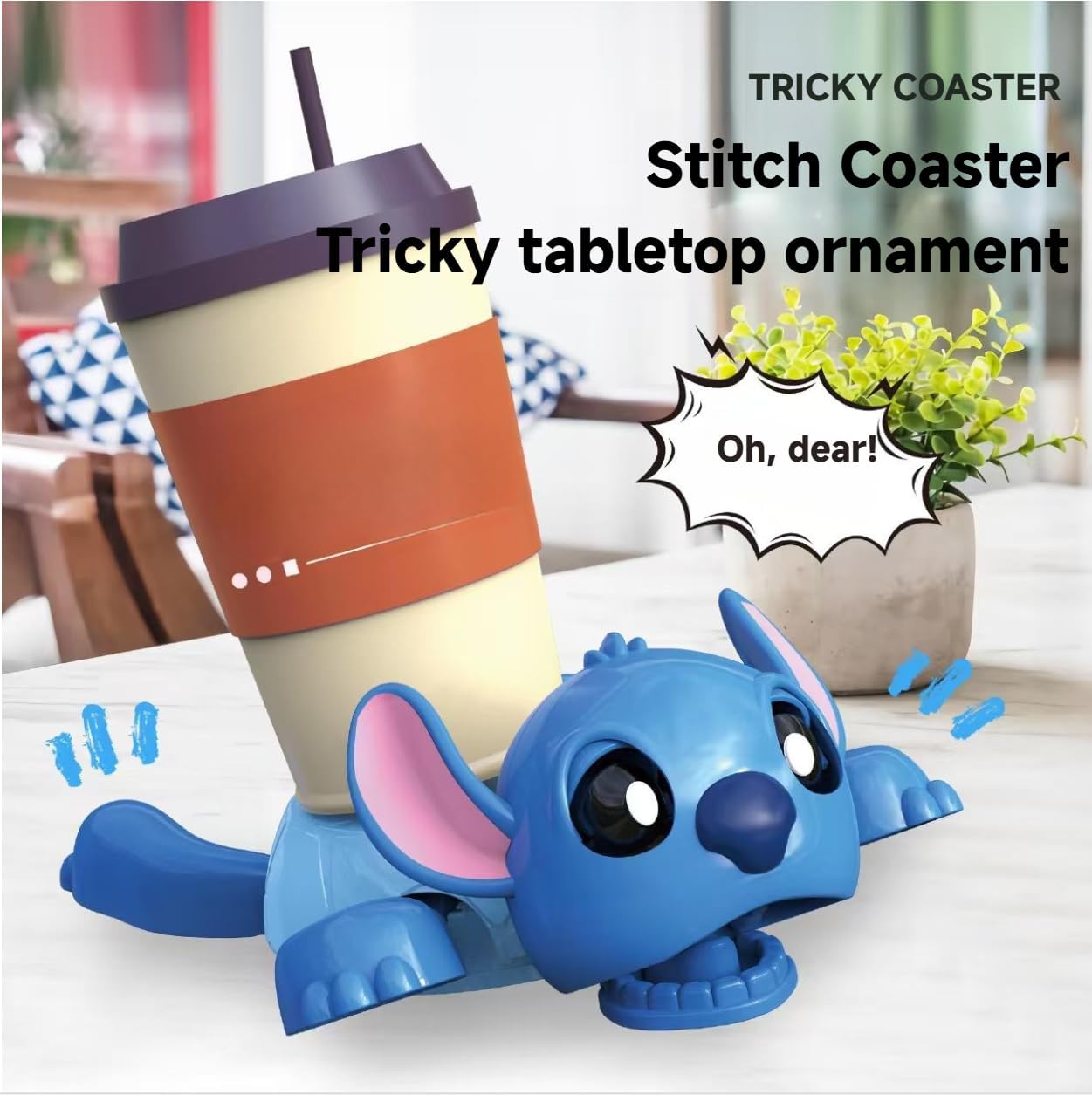 Interactive Stitch Coaster with Sound & Expression Change