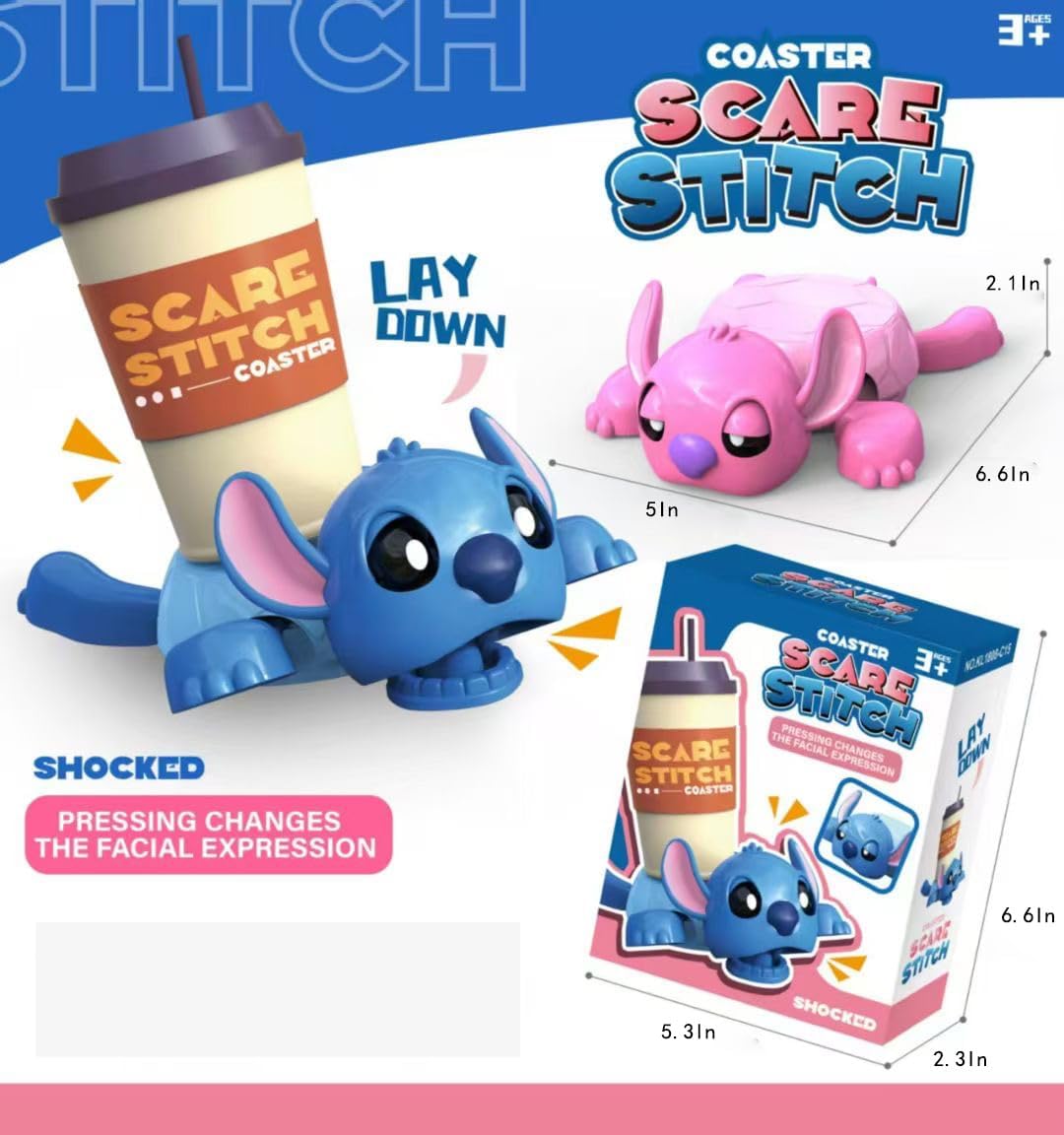 Interactive Stitch Coaster with Sound & Expression Change
