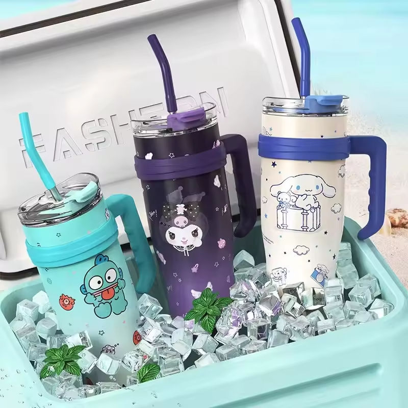 Kuromi 40oz Cartoon Tumbler – Stainless Steel Thermos Cup