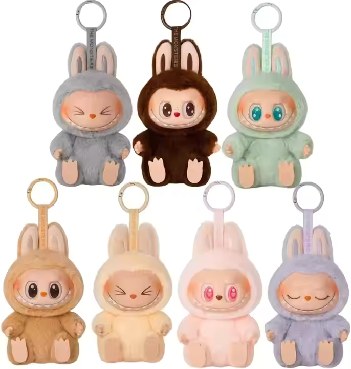 Popmart's Trending Cute Have a Seat Blind Box Labubu Doll Keychain