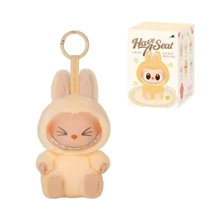 Popmart's Trending Cute Have a Seat Blind Box Labubu Doll Keychain