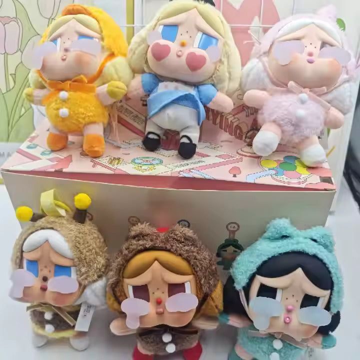 Popmart's Trending Cute CRYBABY Crying Again Series Blind Box Labubu Doll Keychain