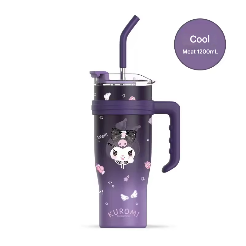 Kuromi 40oz Cartoon Tumbler – Stainless Steel Thermos Cup