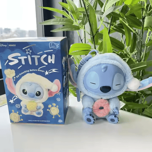 New Lilo & Stitch Eat Something Before Sleep Blind Box Cute Plush Doll Keychain
