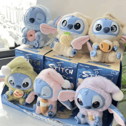 New Lilo & Stitch Eat Something Before Sleep Blind Box Cute Plush Doll Keychain