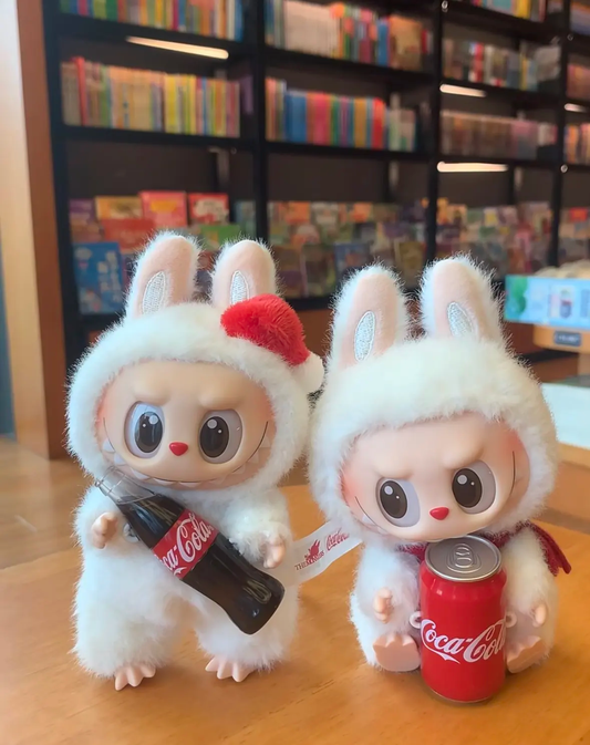 Popmart's Trending Cute Coca Cola Blind Box Labubu Doll Keychain